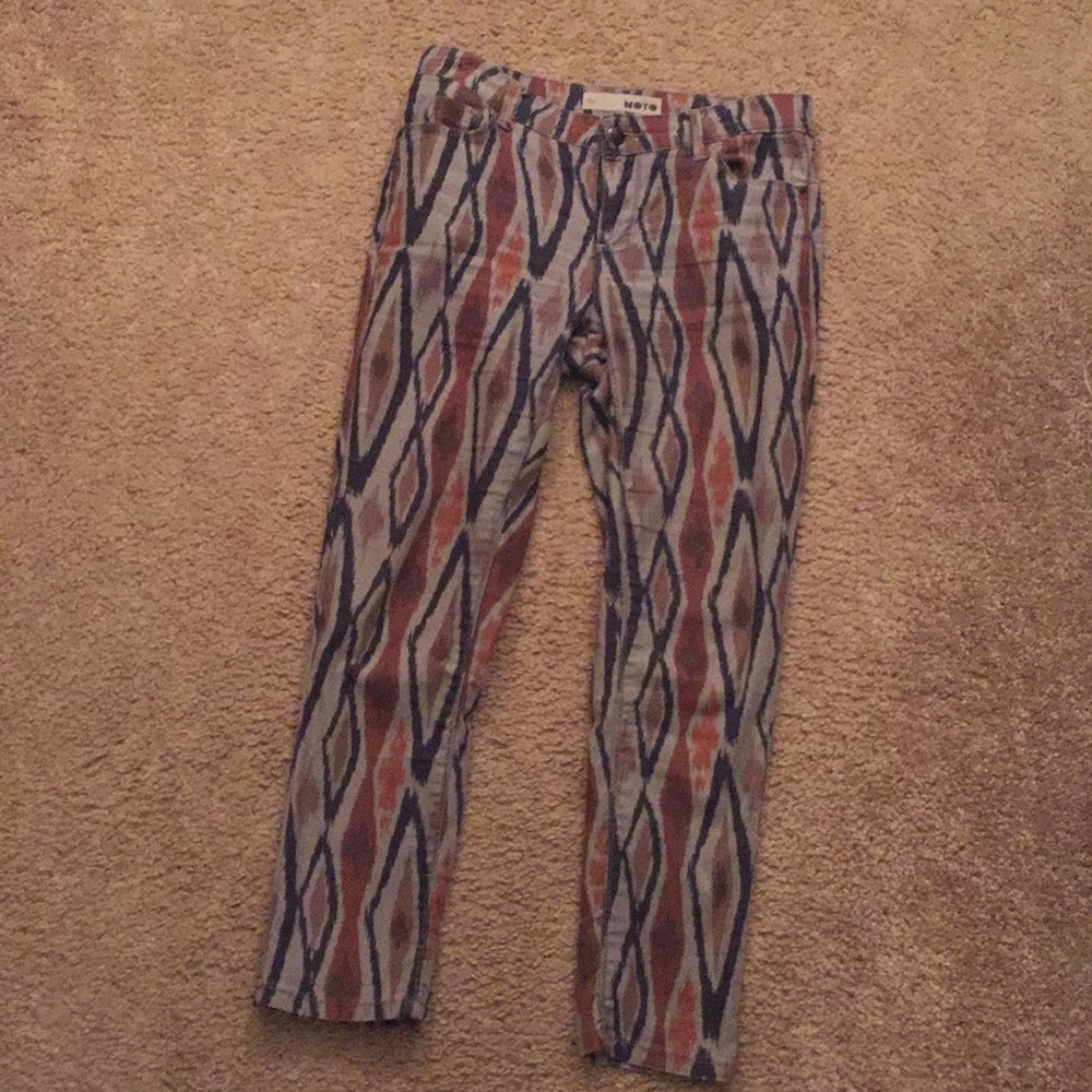 TOPSHOP Moto Pattern Printed Jeans Size US 4//26.